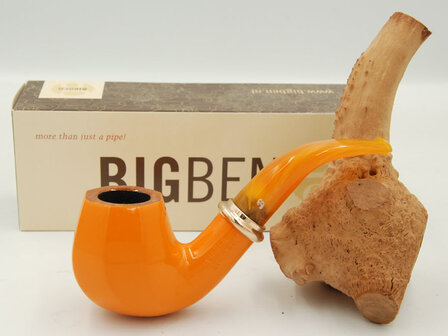 BigBen Starlet 845 orange pol - nickel ring - orange acrylic stem - nature top