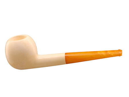 Block Meerschaum Apple pipe - natural ambre stem (GR)