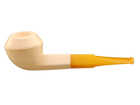 Block Meerschaum Rhodesian pipe - juwelite stem (GR)