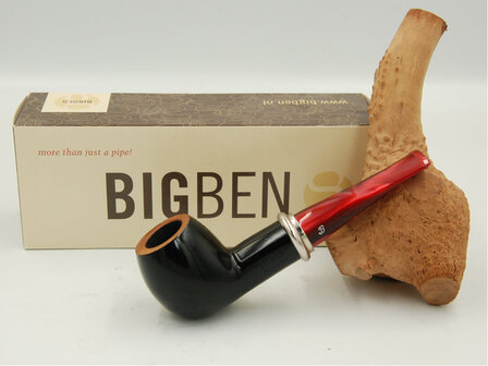 BigBen Phantom black semi polish 420 with red stem - nature top