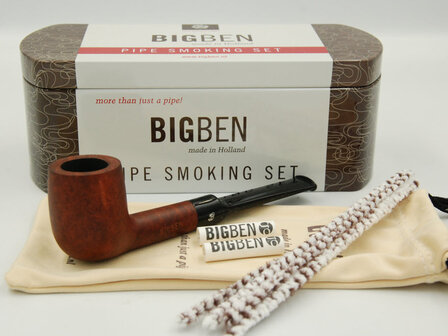 BigBen Pipe Smoking Set brown elegant straight