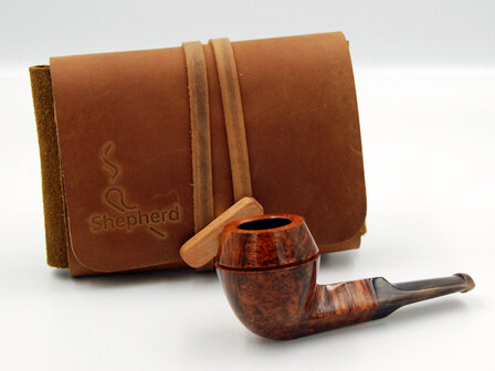 BigBen Shepherd 457 tan polish - horn stem incl leather RollUp