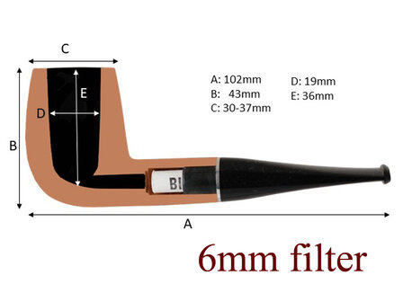 BigBen Shepherd 457 tan polish - horn stem incl leather RollUp