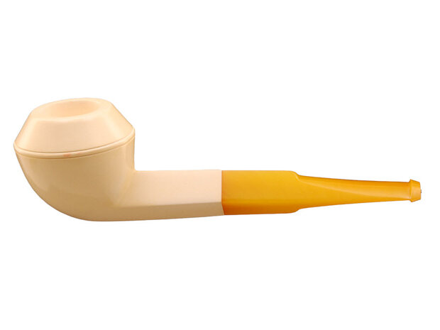 Block Meerschaum Rhodesian pipe - juwelite stem (GR)